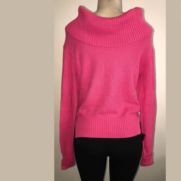One7six Women’s sweater pink medium turtleneck - Picture 4 of 8